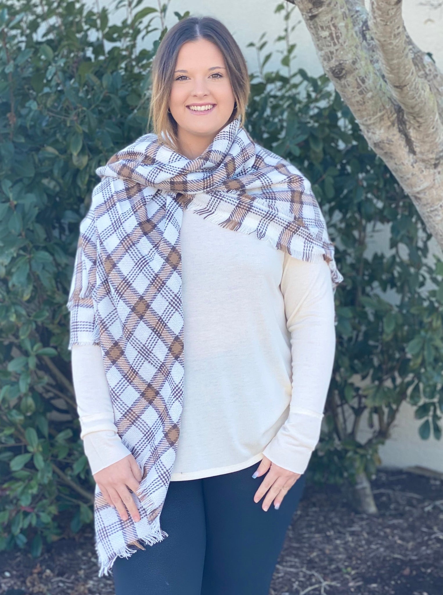 Plaid Blanket Scarf