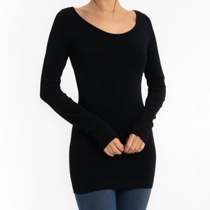 Round Neck Long Sleeve Layering Top