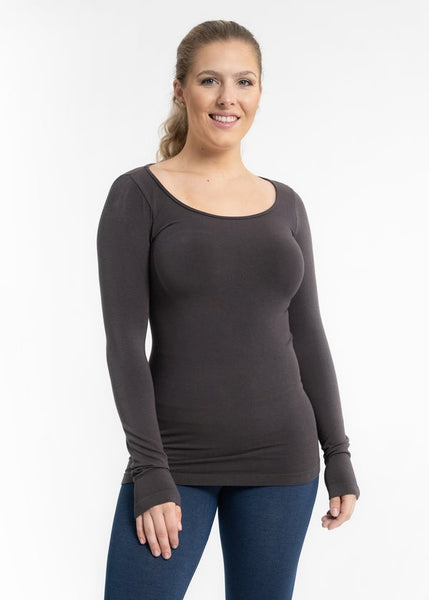 Round Neck Long Sleeve Layering Top
