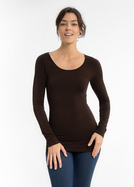 Round Neck Long Sleeve Layering Top